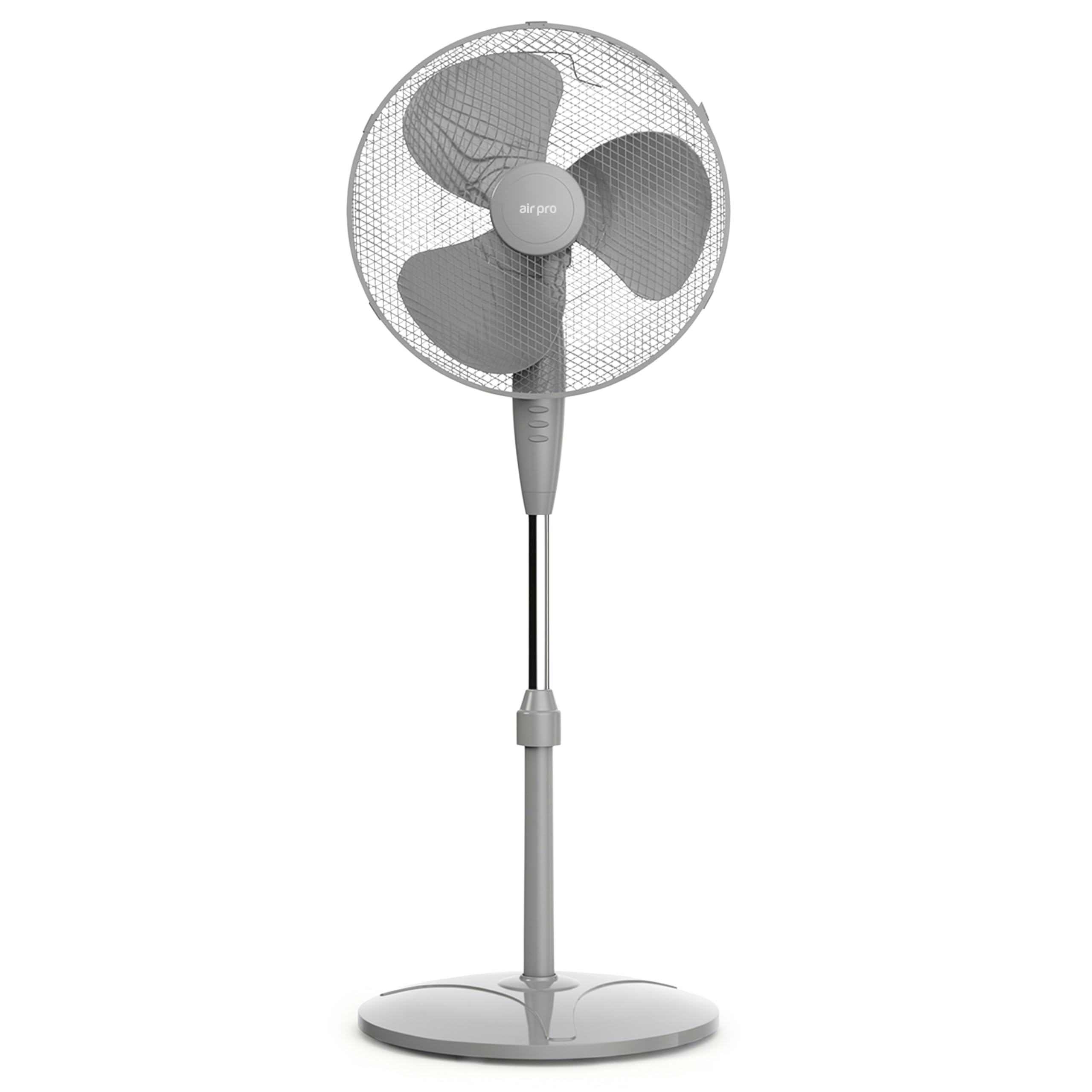 Air Pro 16" Pedestal Fan Oscillating Fan Air Cooling & Electric Fan Circulator 50” Tall Adjustable Height Cooling Fan 3 Speeds 70° Oscillation Variable Tilt Suitable for Home Office, Bedroom, Kitchen