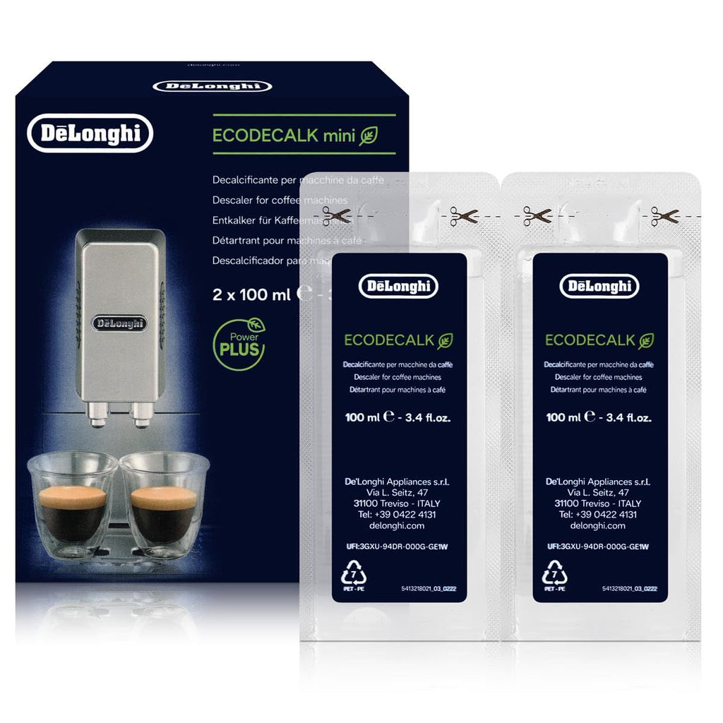 De'Longhi EcoDecalk Descaler DLSC500, 5 Decalcification Doses, Coffee Machine Descaler, Coffee Machine Maintenance Accessory, Plant-Based Ingredients, Bottle with 5 Doses, 500ml