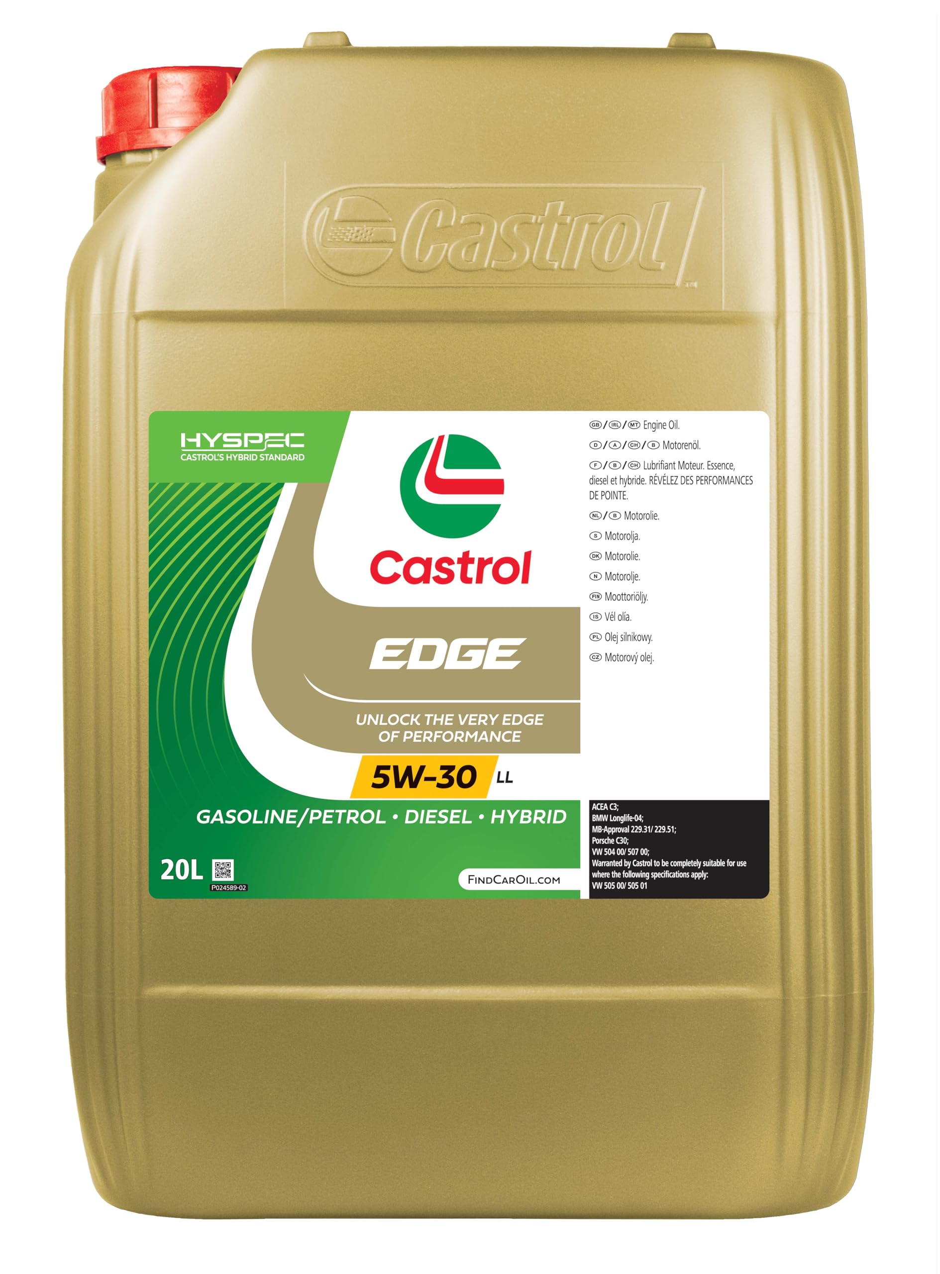 Castrol EDGE 5W-30 LL Advanced Full Synthetic Engine Oil, 1L